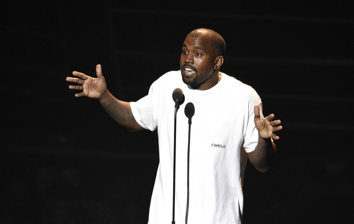 Kanye West performs at New York Fashion Week party