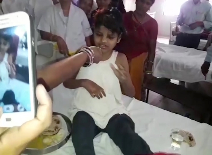 Girl found living with monkeys in Indian forest