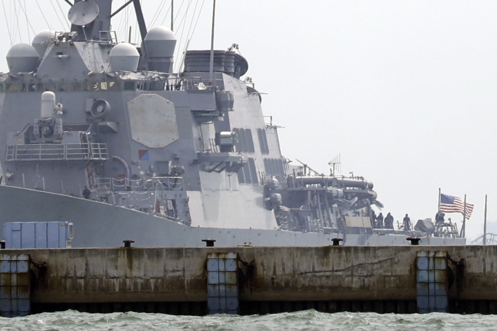 The Latest: Pentagon chief confirms Navy probe of accidents