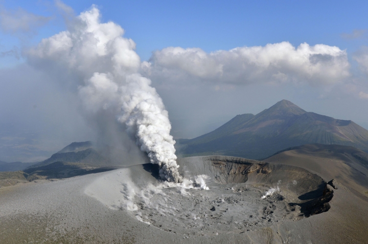 Volcanic eruption in Japan spreads ash in 4 cities, towns