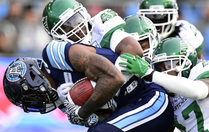 Toronto reaches Grey Cup, beating Saskatchewan on late TD