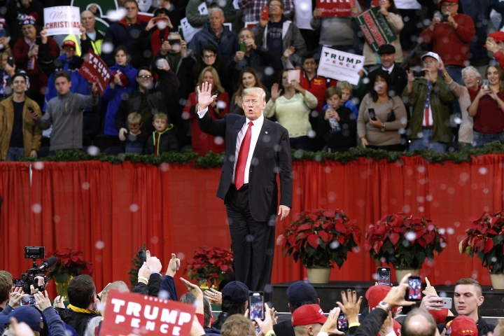 AP FACT CHECK: Trump on monuments, econ; Moore on accusers