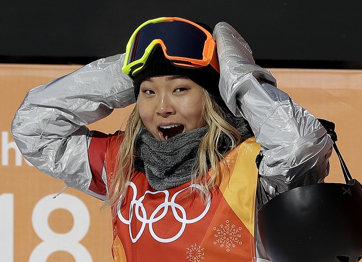 Victory lap: Chloe Kim takes her family on a gold-medal ride