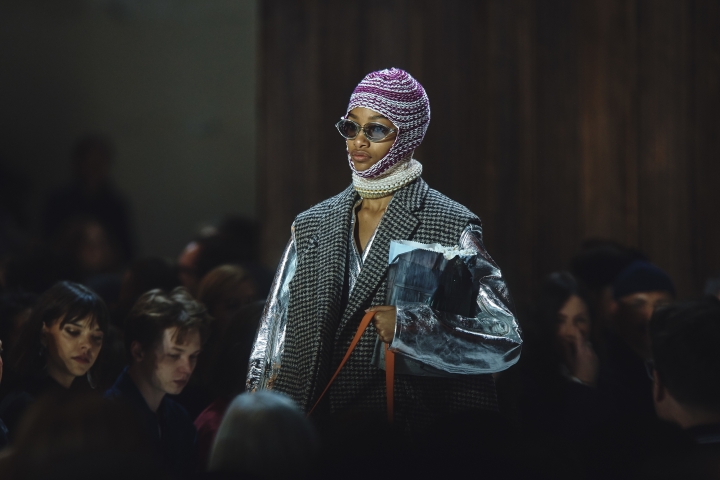 On a massive bed of popcorn, Raf Simons re-examines America